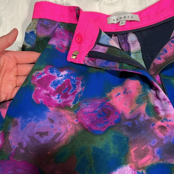 SANDRO multicolor flower print mini shorts - Picture 5 of 6